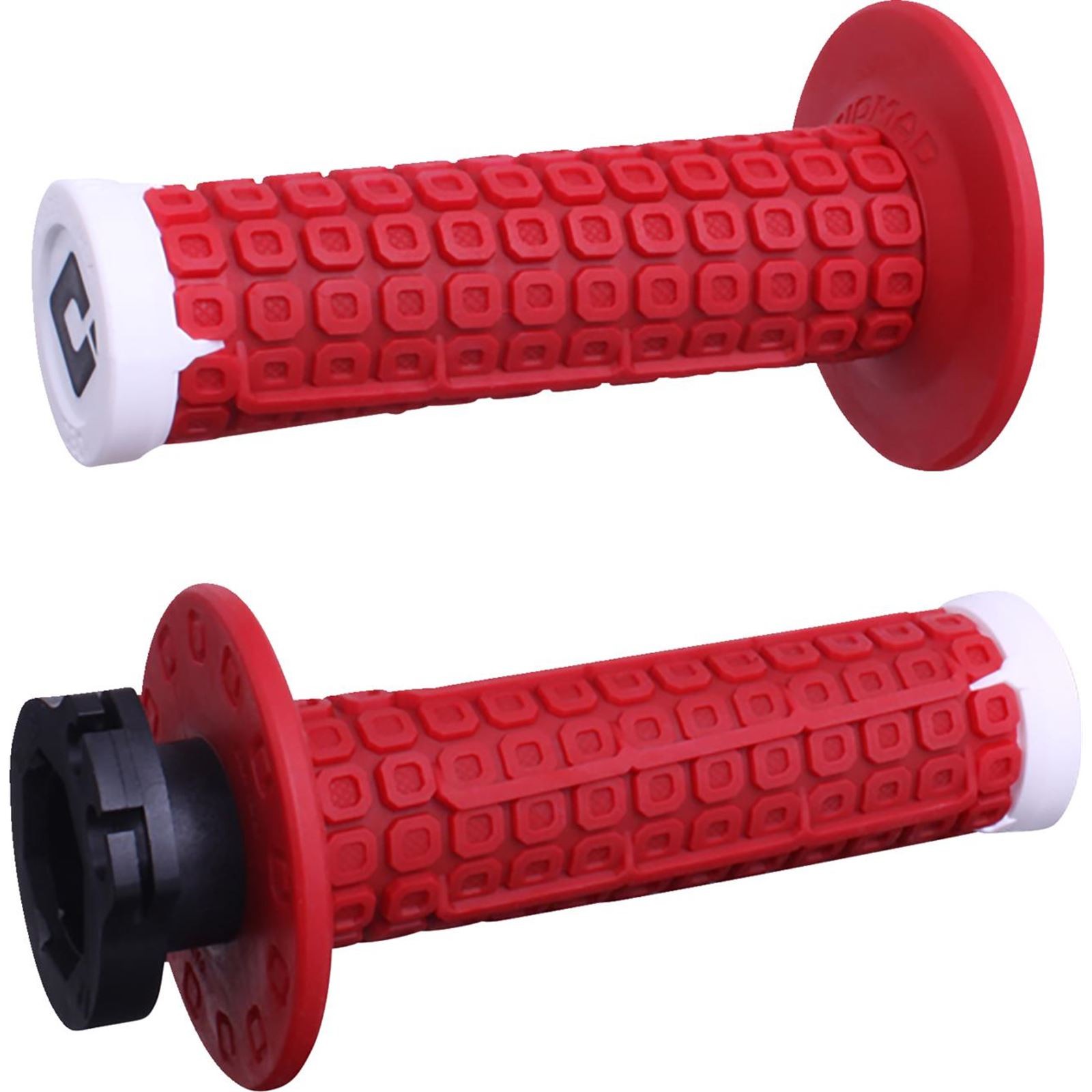 ODI NOMAD LOCK-ON OFF-ROAD GRIP W/D30 RED/WHITE/SILVER H36NDRW