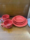 Fiesta Scarlet Homer Laughlin HLC Fiestaware Bowl Cups Dinner Plate Red 5pcs TOW