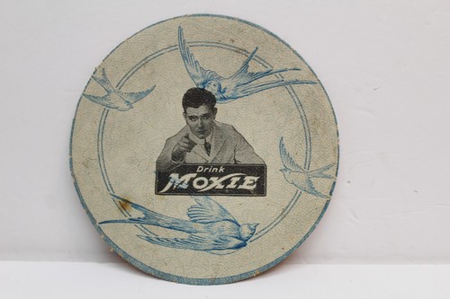 Vintage Drink Moxie Blue Bird Drink Coaster