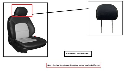 LH GRY LEA FRT HEADREST OEM 2015 TOYOTA RAV 4
