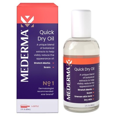 Mederma Quick Dry Oil 2 Oz Bottle- Scar and Stretch Mark Treatment - Exp 09/2026