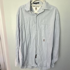 Tommy Hilfiger Men's Regular Fit Solid Light Blue Cotton Dress Shirt 16 35
