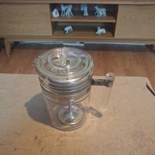 PYREX Complete Coffee Maker Pot Percolator  Glass Logo Flameware
