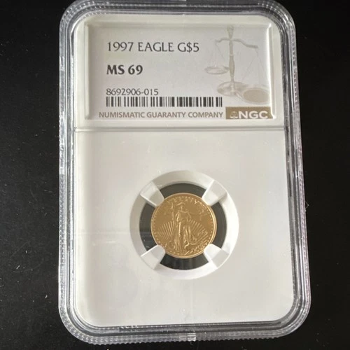 U.S. Mint American Eagle Gold $5 Coin 1997 NGC MS 69 G$5 Business Strike