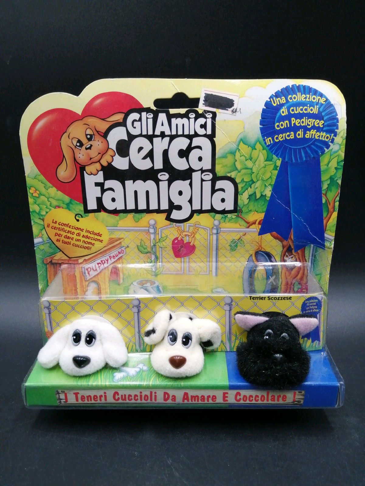 PELUCHE AMICI CERCA FAMIGLIA Dalmata POUND PUPPIES Gig Galoob DOLL TOY b