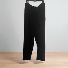 NWT Worthington Women Black High Rise Modern Wide Leg Dress Pants Size 24W