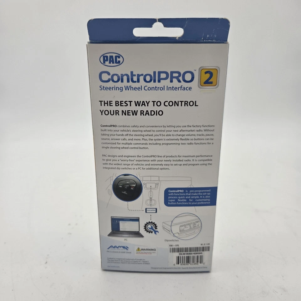 PAC SWI-CP2 UNVERSAL STEERING WHEEL INTERFACE MODULE CAR STEREO RADIO RETAIN RC - Image 2 of 3
