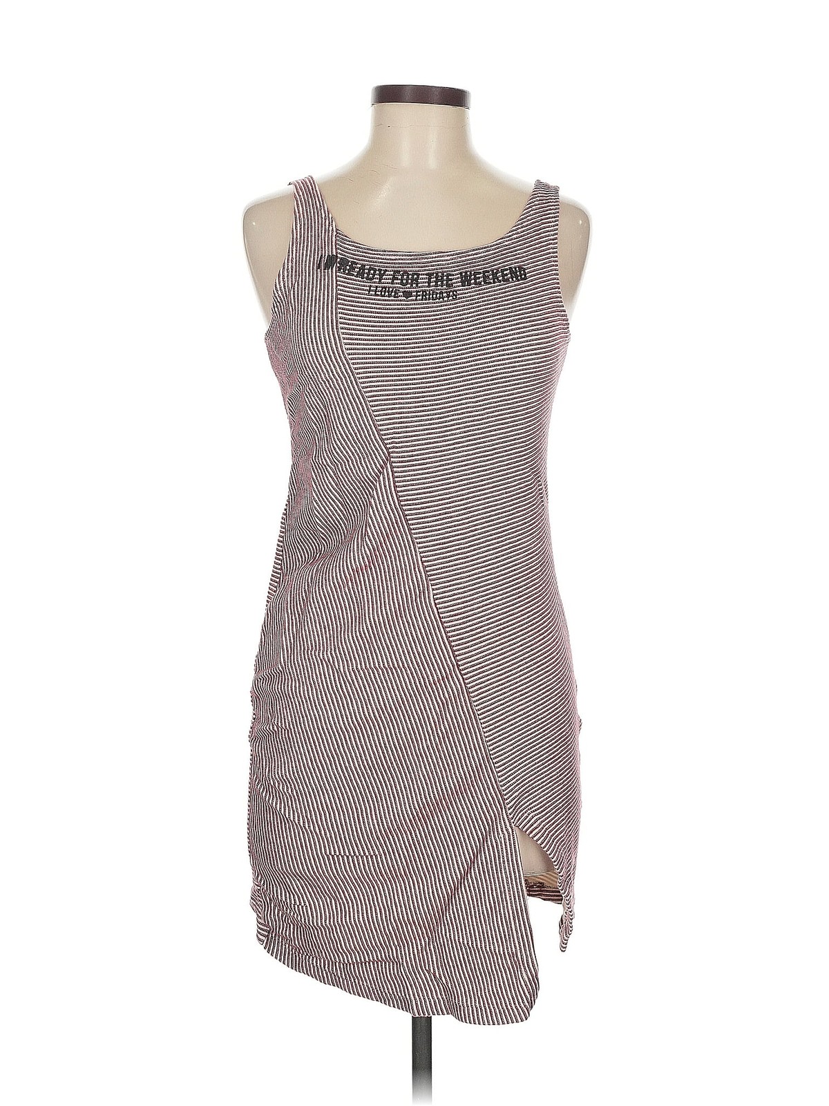 Mango Women Gray Casual Dress M