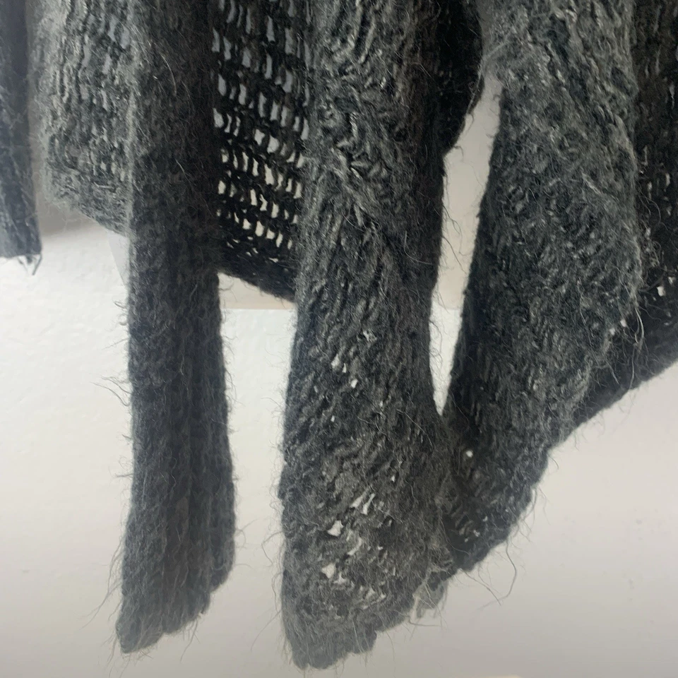 Suéter para Mujer Cárdigan Mediano Dobladillo Asimétrico Boho Capricho Hada Grunge Foto 4 de 4