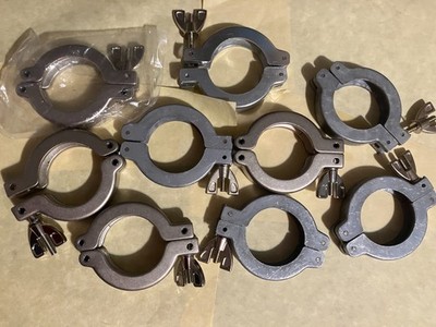 Qty 9 KF40 Flange Aluminum Wingnut Hinge Clamps Rings for Vacuum