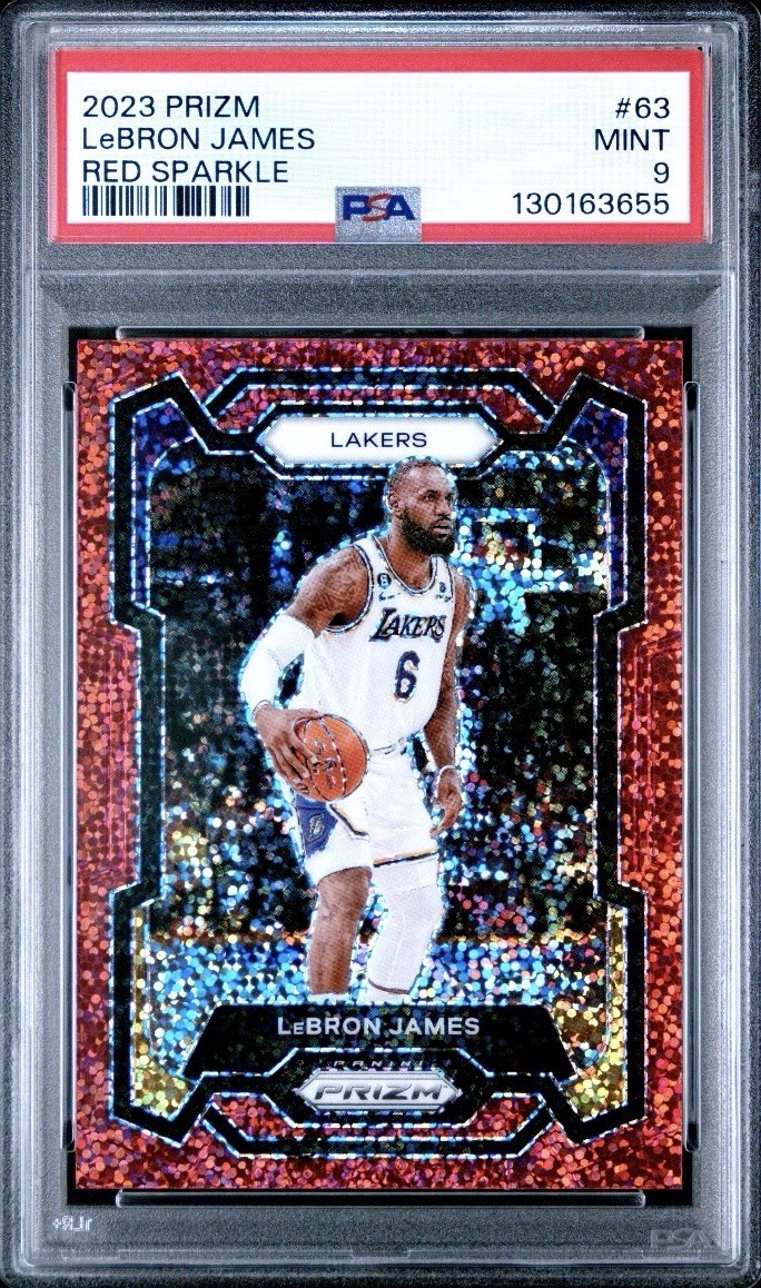 2023-24 Panini Prizm - LeBron James #63 Red Sparkle Prizm