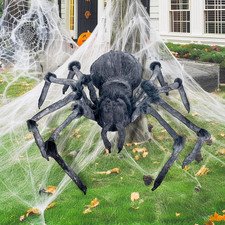 Giant Halloween Spider Decoration 45 Inch Large Outdoor Indoor Yard Lawn Haunted