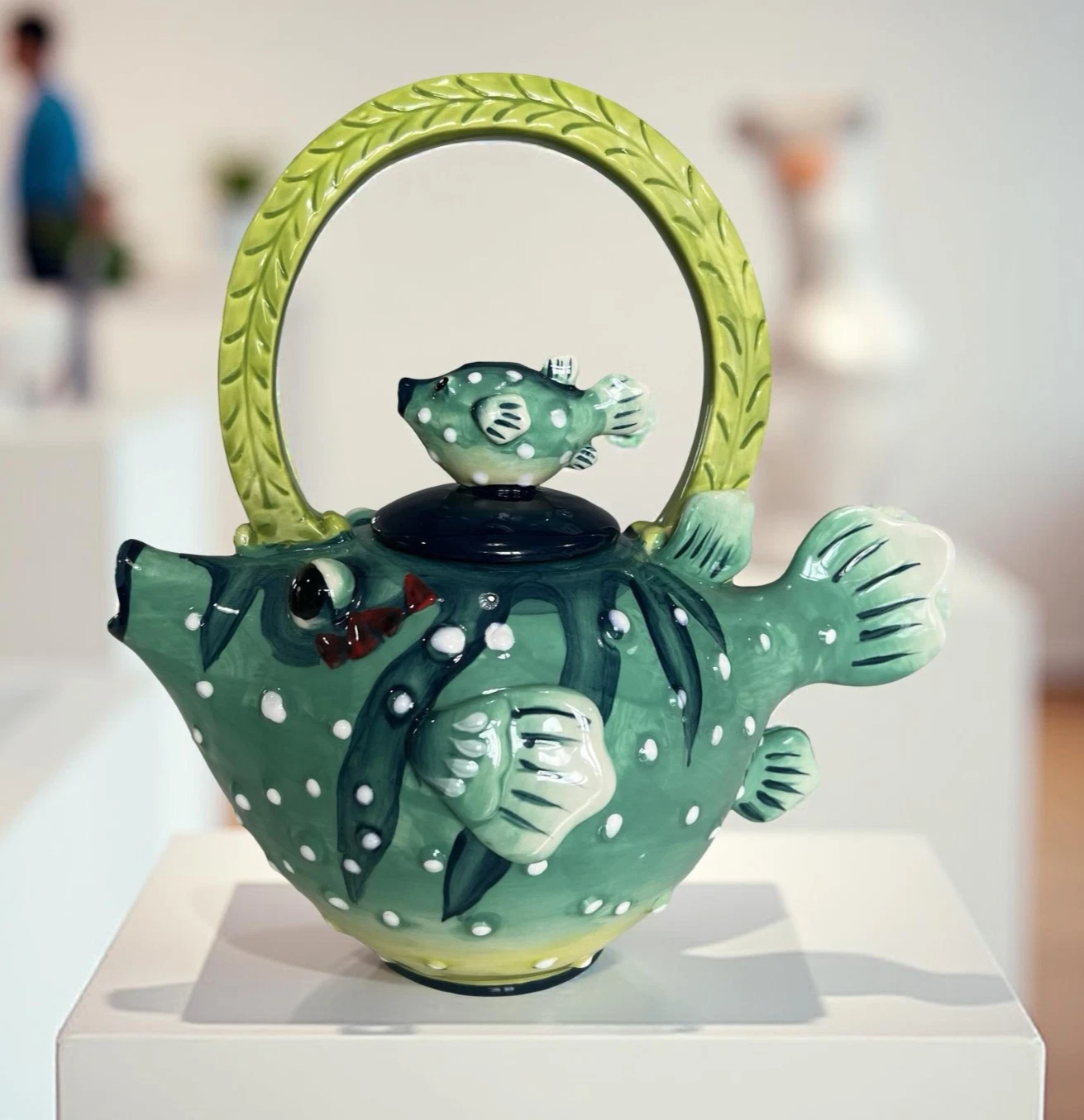 Blue Sky Clayworks Puffer Fish Teapot