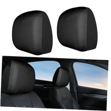 2PCS Headrest Covers for Cars, Soft Elastic Fabric Car Headrest Cover for