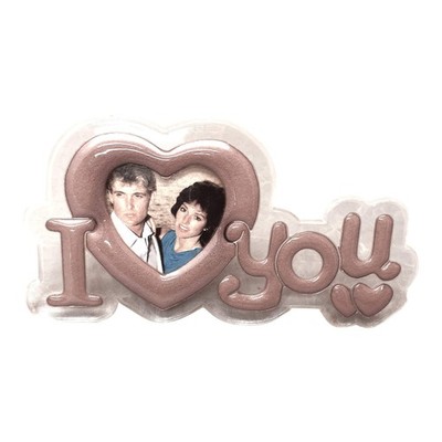 830- I Love You Pic Frame Tan |18-18|