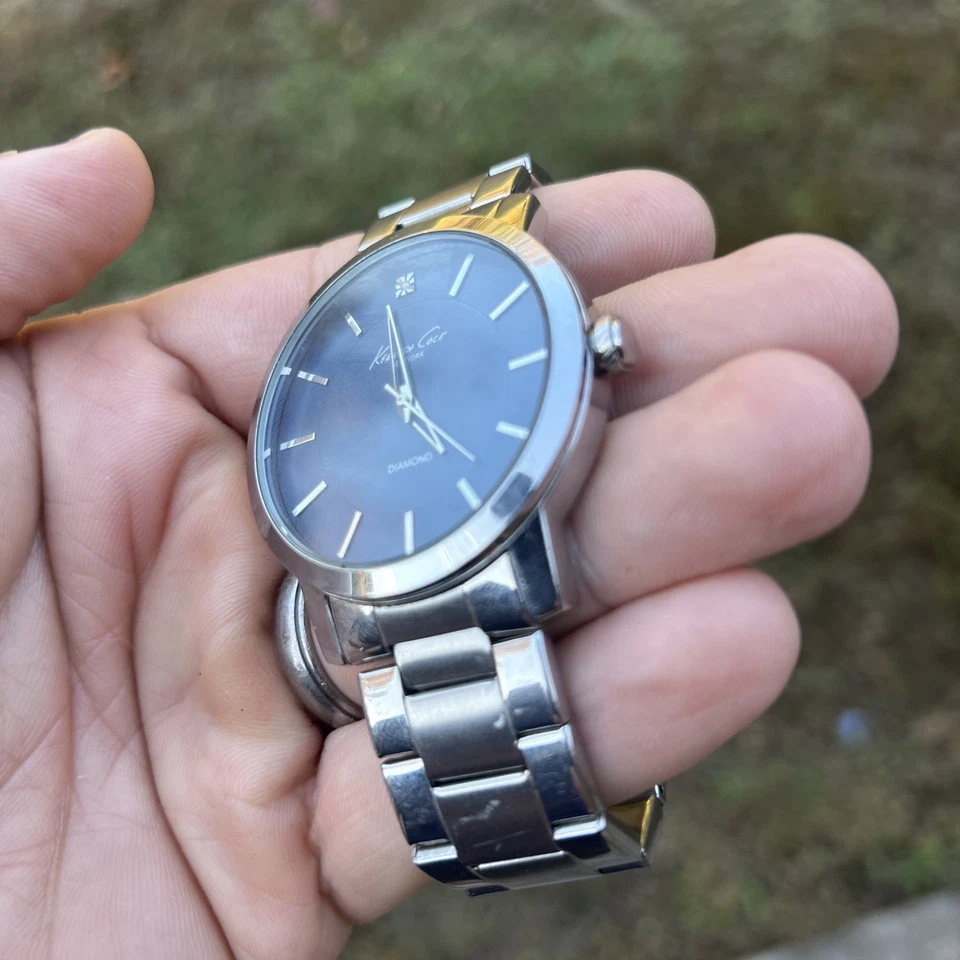 Kenneth Cole NY Blue Dial Diamond Collection Stainless  Bracelet Watch - Image 4 of 4