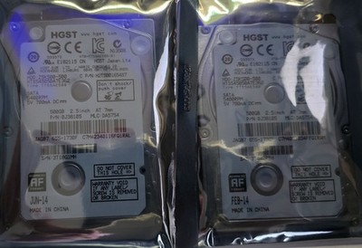 Lot of 3 x Hitachi HTS545050A7E362 5400rpm 3Gb/s 16MB Z5K500 2.5' 500gb Sata HDD
