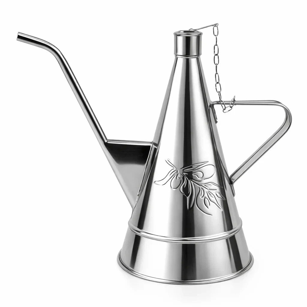 Stainless Steel Olive Oil Dispenser Almotolia 8.25" Portuguese Oil Can
Opens in a new window or tab