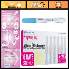 Early Detection Pregnancy Test - 6 Days Sooner, Extra Sensitive 10 MIU/mL, 6 Pac