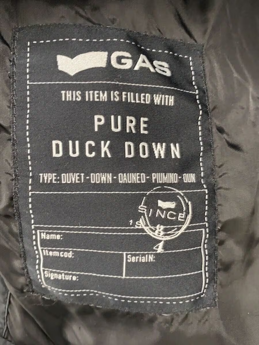 GAS Down Jacket, Large, Polyester, Black, Solid C… - image 4