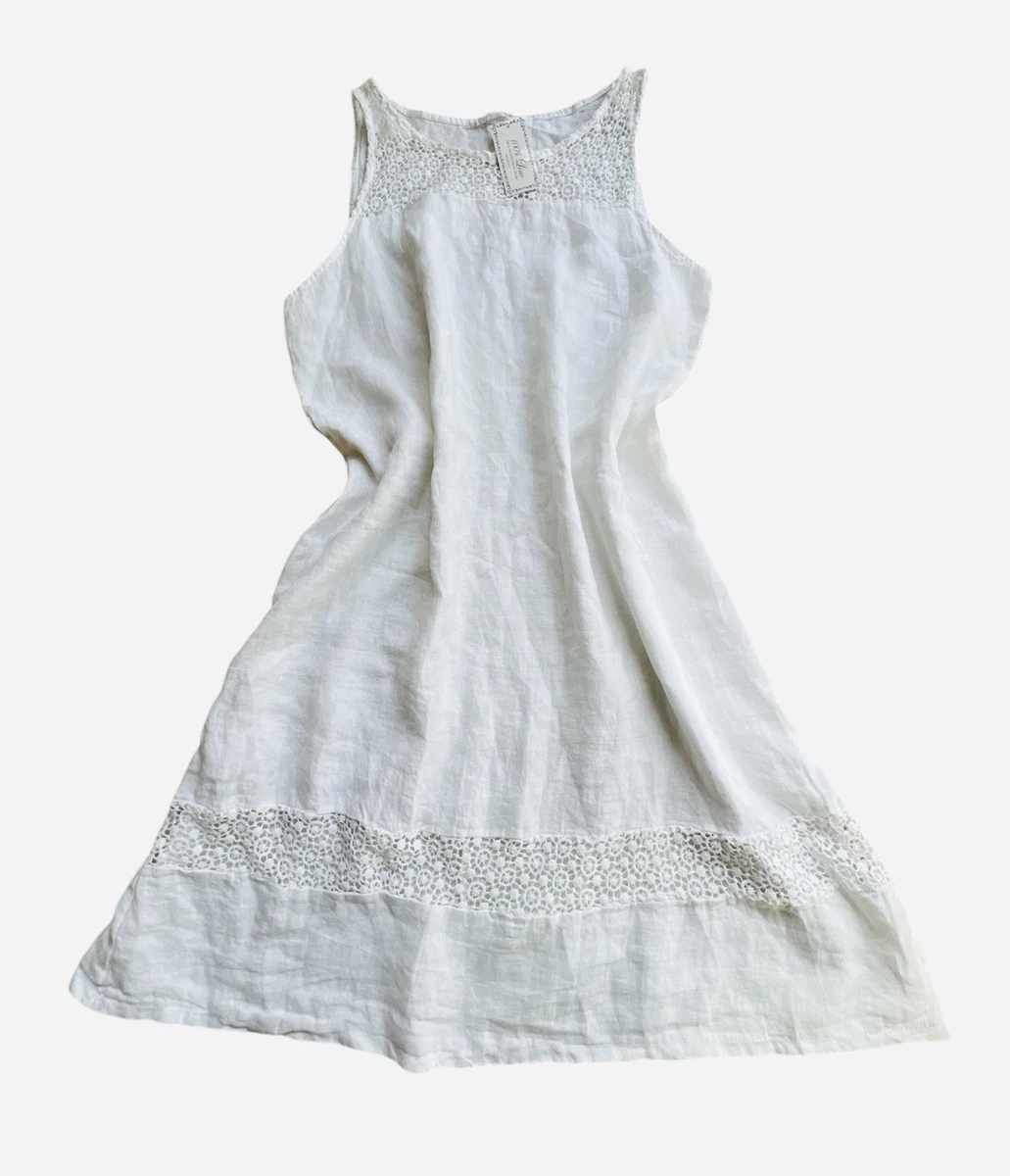 White Linen Shift Dresses for Women for sale | eBay UK