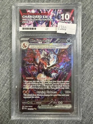 Pokémon TCG Charizard EX Paldean Fates Sir Ace 10 Gem Mint Card 234/091