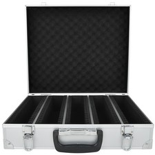 Storage Display Aluminum Black Box Case Holds 100 PCGS NGC Coin Holders Slabs