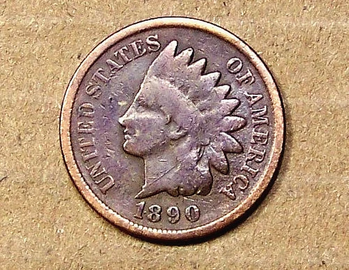 1890-P Indian Head Cent — photo from the most recent tracked eBay sale