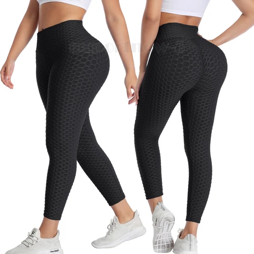 Women Leggings Anti-Cellulite High Waist Push Up Yoga Pants Tik Tok Butt Lift - Picture 5 of 10