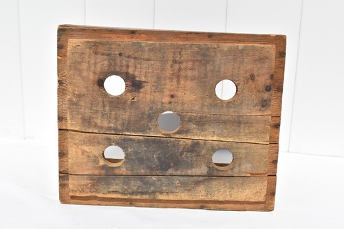 SMALL ANTIQUE BROCK-HALL DAIRY CO. WOOD CRATE IN NEW HAVEN, CONNECTICUT/CONN - Picture 6 of 7