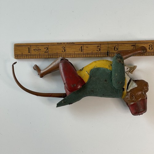 Climbing Monkey Vintage Tin Toy Lehman? Flocked Jacket | eBay