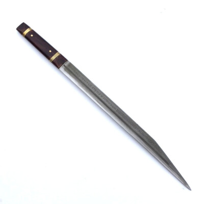 22'' Custom Hand Forged Carbon Steel Hunting Seax Bowie Saxons Knife Vintage