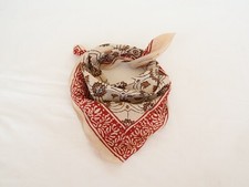 Cotton bandana, square Cotton scarf, men women bandana, brown Cotton neckerchief