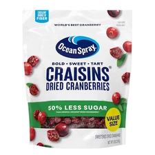 Ocean Spray Craisins Dried Cranberries, Reduced Sugar-