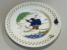 Coalport Paddington Bear Water Skiing Umbrella Bone China 1983 Child's Plate