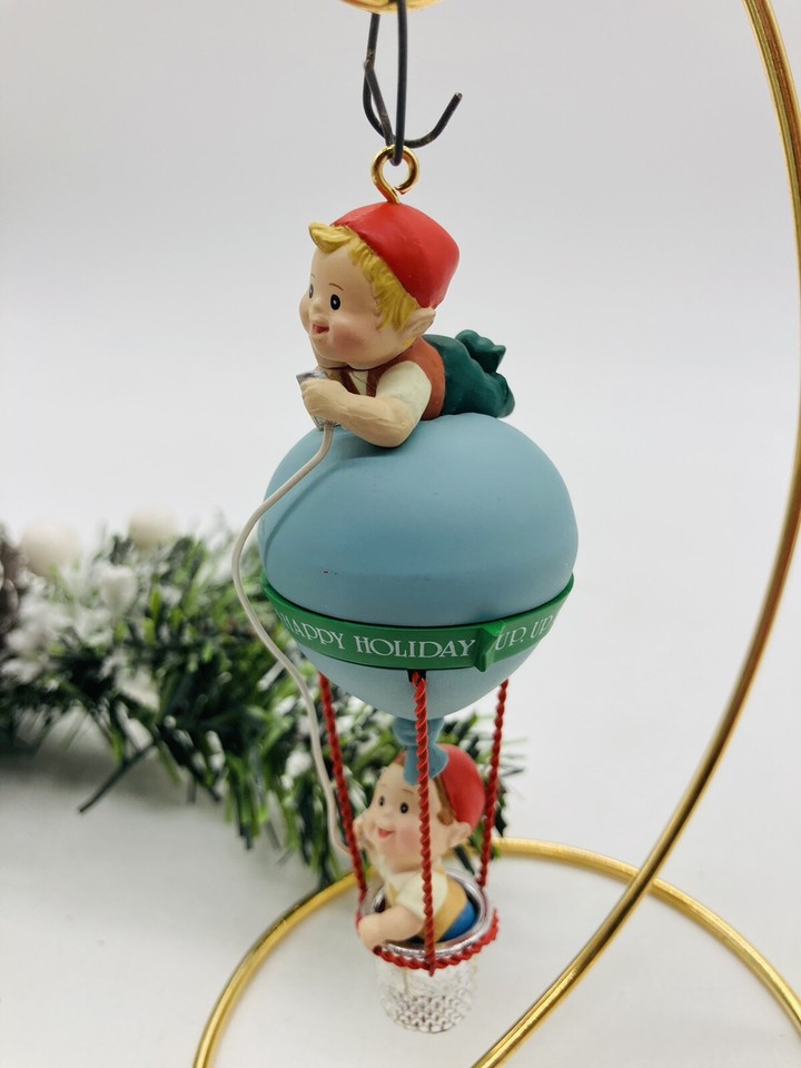 Vintage Ornament Hot Air Balloon Christmas Ornament Up Up Away Gilmore