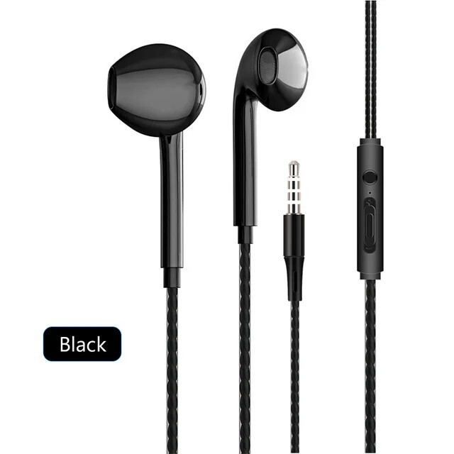 Headphones wired Ear Headset Wired Earphones with Mic Bass