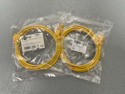 Goobay 2m CAT 5e U/UTP RJ-45 patch cable (68356) yellow yellow patch cable