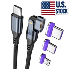 REFLEX 240W 3-in-1 Magnetic USB-C Cable | 5A Nylon Braided Fast Charging/Data