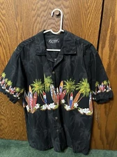Men’s Favant tropical shirt XL surfboards black designed in Hawaii