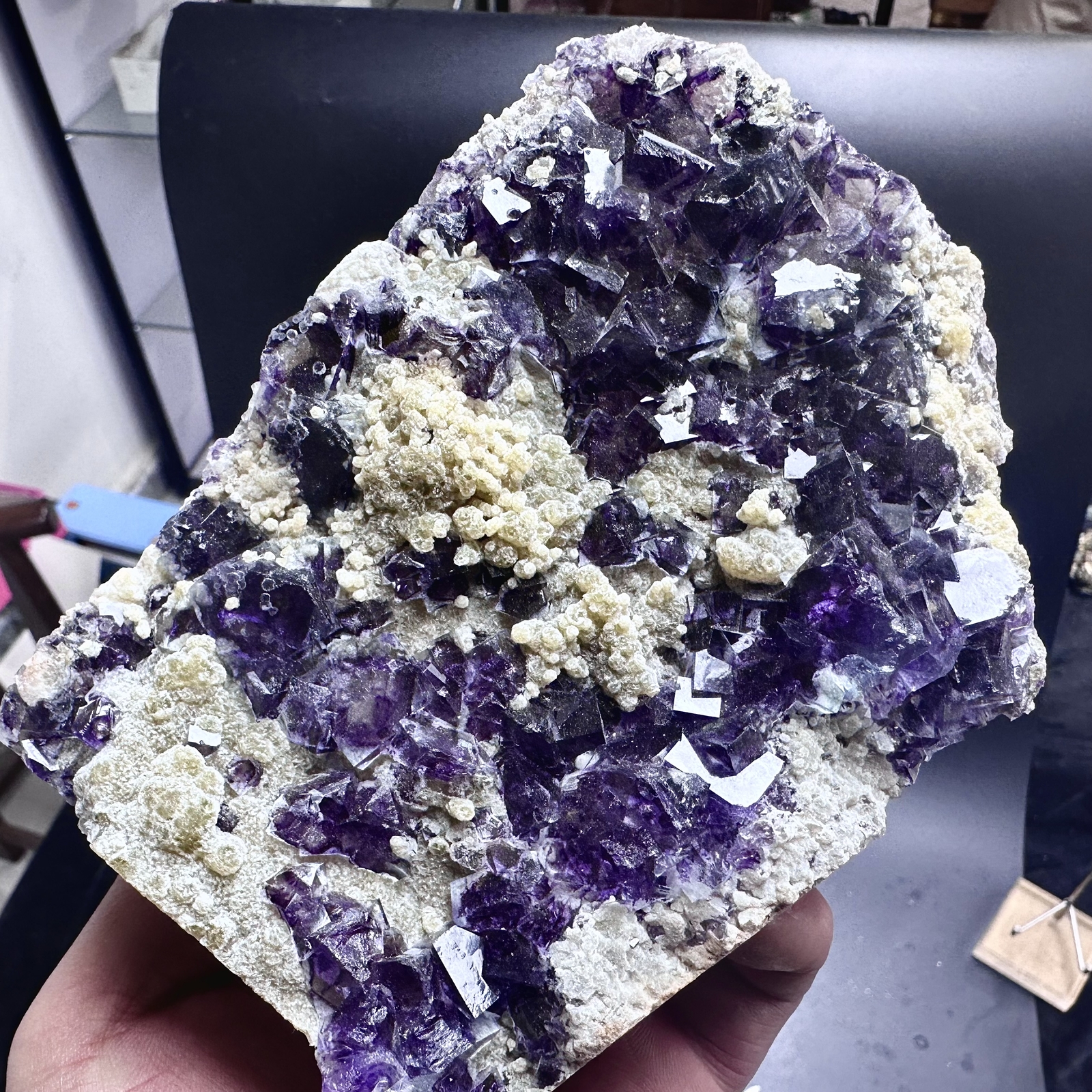 700g Natural Inner Mongolia Yindu Purple-Blue Fluorite Mineral Specimen from China