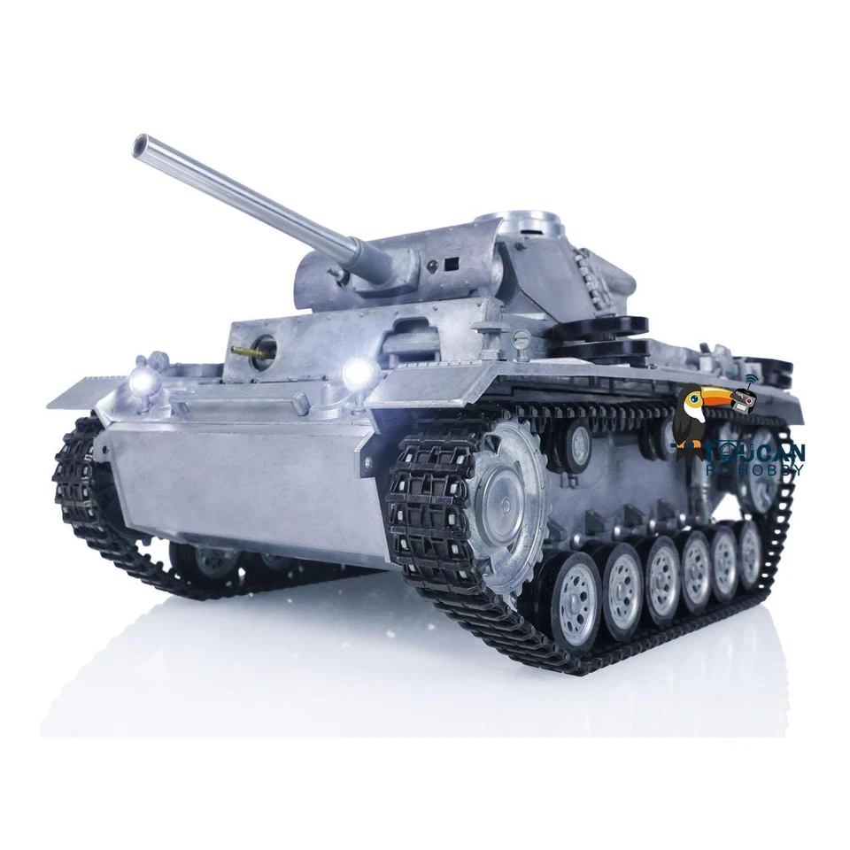 KIT RC Mato Panzer III 1/16 Casi Completo Metal Tanque Infrarrojo Barril Retroceso 1223 Foto 2 de 4