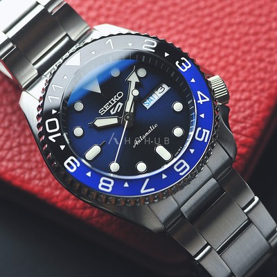 SEIKO 5 SPORTS AUTOMATIC STAINLESS-STEEL BATMAN SRPD51K1M2 MEN'S WATCH-MOD  2 | eBay