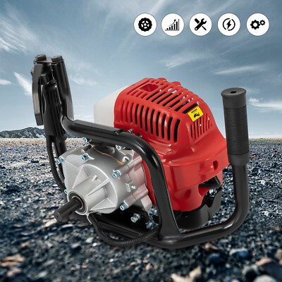 2-Takt Motor 52cc Erdbohrer Erd- Pfahlbohrer Benzinbetrieben Erdbohrgerät 2hp DE