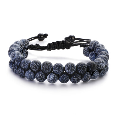 Triple Protection Bracelet Tiger Eye Obsidian Hematite 8mm Beads Bracelet Unisex