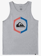 NWT 30 SZ S Quiksilver Logo Comp - Mountain  Wave Tank Top GRAY W/LOGO
