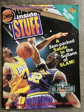 1992  Inside Stuff NBA Edition Magazine w/ Uncut Cards Fleer Ultra No Label