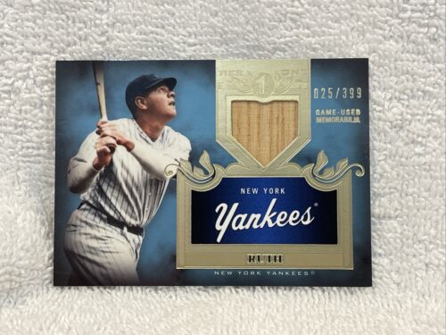 2011 Topps Tier One Top Shelf Reliquias Babe Ruth #TSR 16 GUB Tarjeta Yankees de Nueva York - Imagen 1 de 10