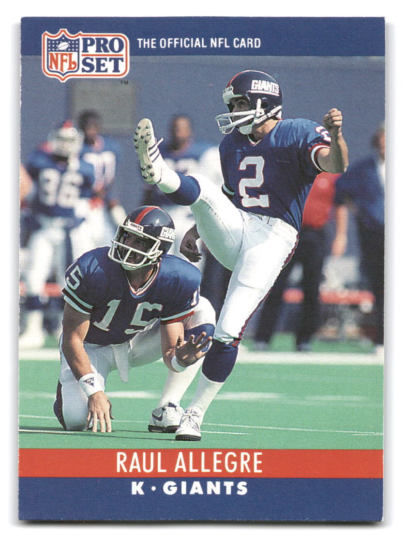 Raul Allegre 1990 Pro Set FOOTBALL #222 New York Giants | eBay