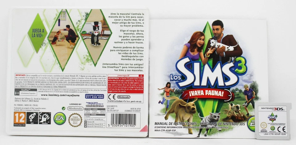 LOS SIMS 3 VAYA FAUNA - NINTENDO 3DS - PAL ESPAÑA - THE SIM PETS ¡VAYA FAUNA!, foto 2 de 2